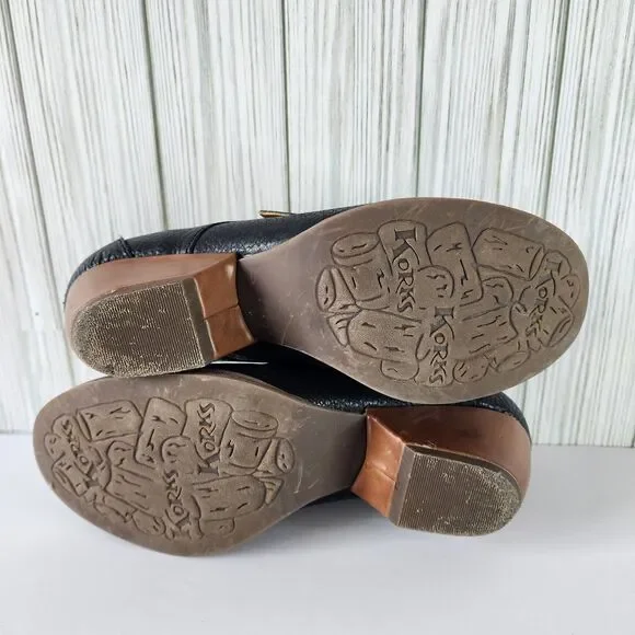 Korks by Kork-Ease Nanda Women Black Leather Ankle Booties Shoes Size 6.5M - Picture 9 of 9